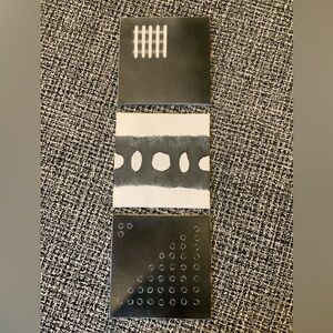 Abstract Black and White Art Tiles